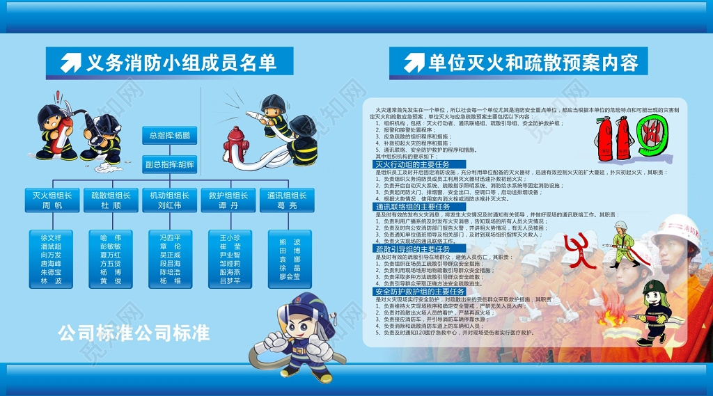公司单位消防安全119安全意识宣传栏海报