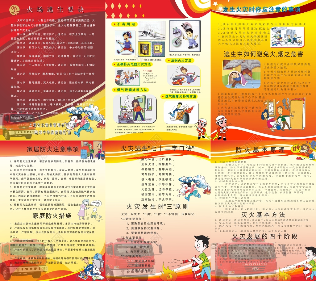 消防安全提示展板