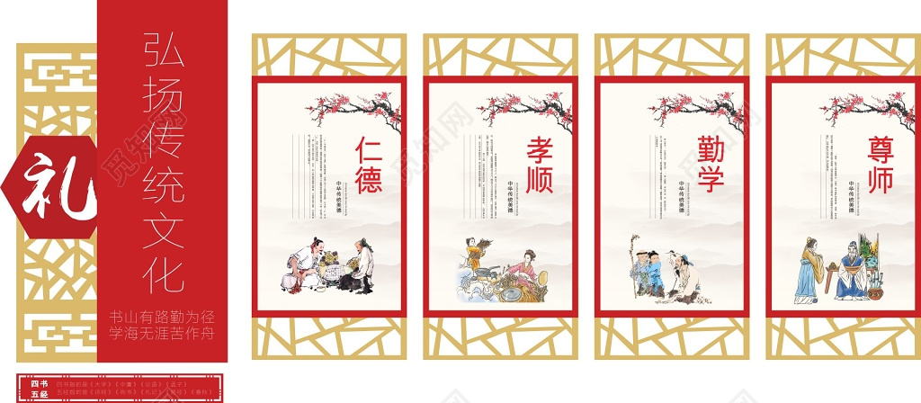 校园文化文明展板 