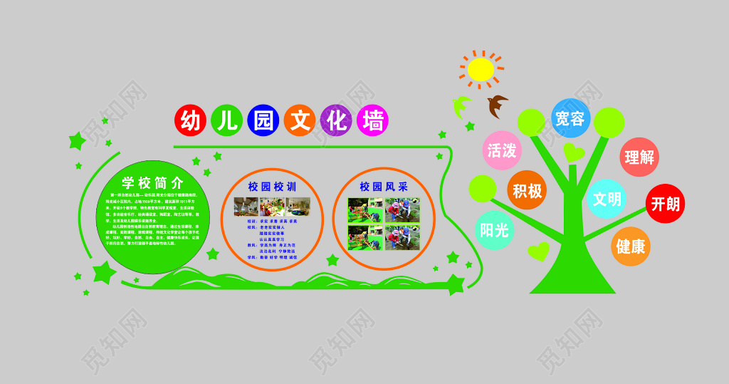 幼儿园校园风采文化墙