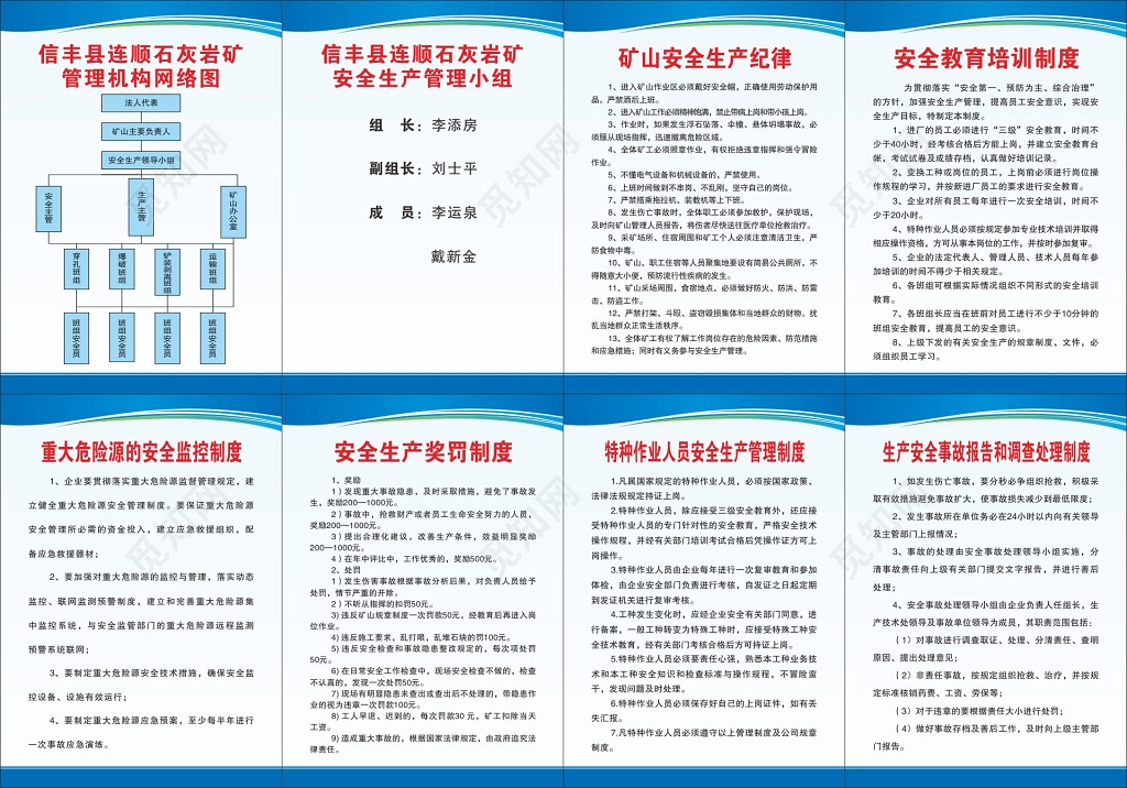 矿山安全生产纪律安全教育培训制度安全生产奖罚制度牌
