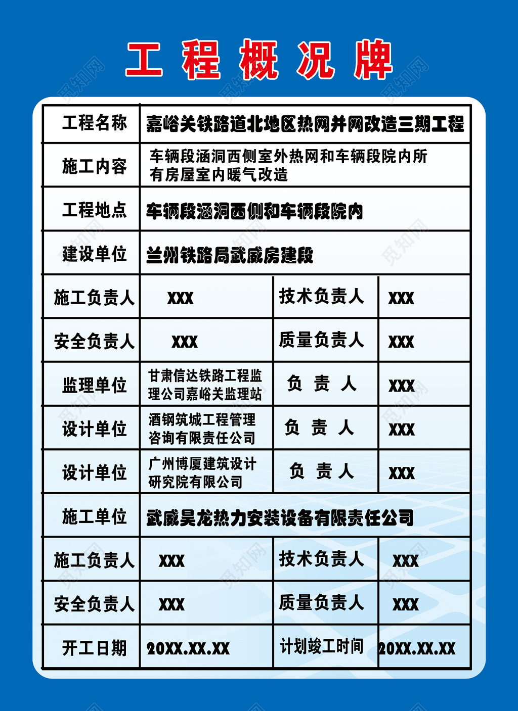 建设工地工程概况牌工程名称施工内容公示牌