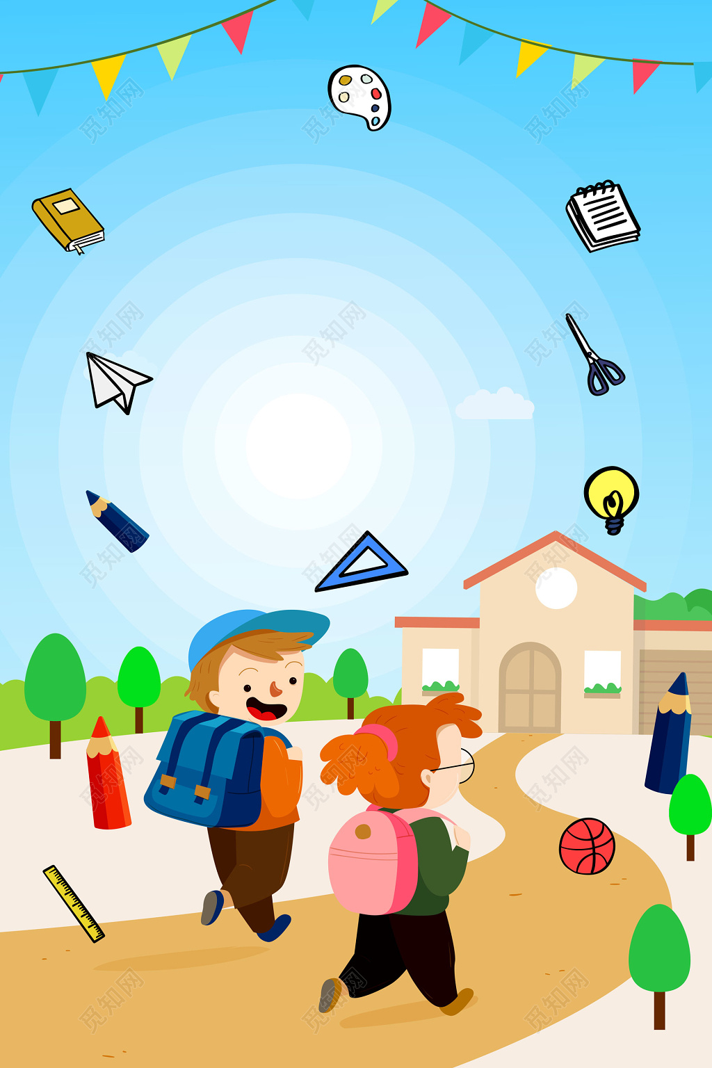 幼儿园照片墙 风采展示海报模板