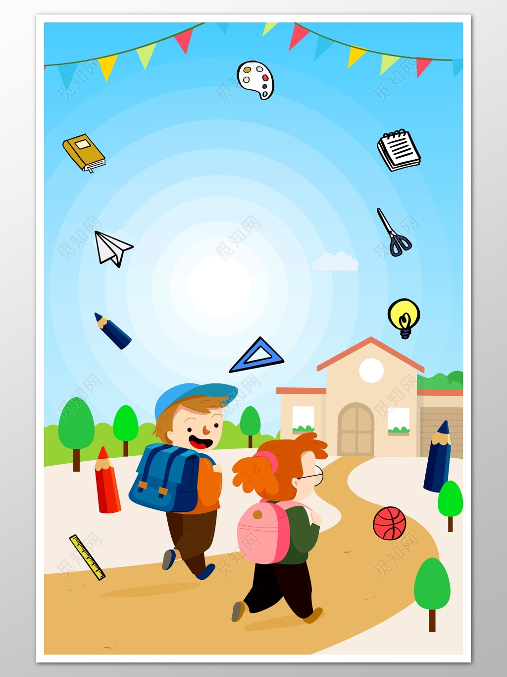 幼儿园照片墙 风采展示海报模板