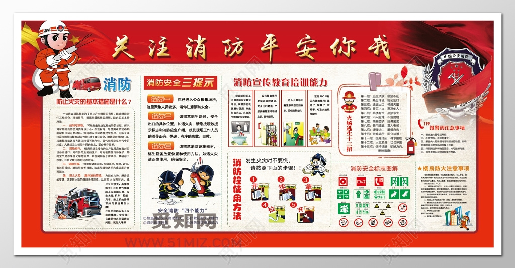 消防安全关注消防平安你我119安全意识