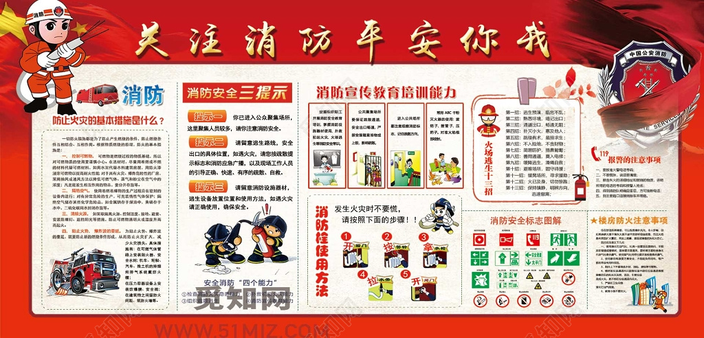 消防安全关注消防平安你我119安全意识