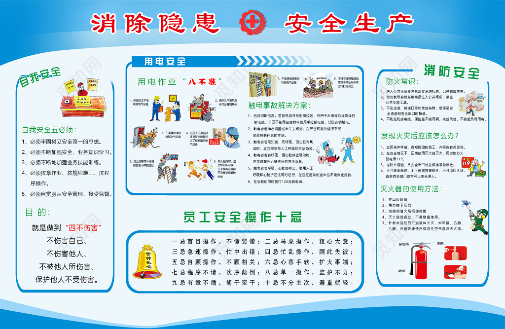 消防安全119安全意识消除隐患安全生产宣传单