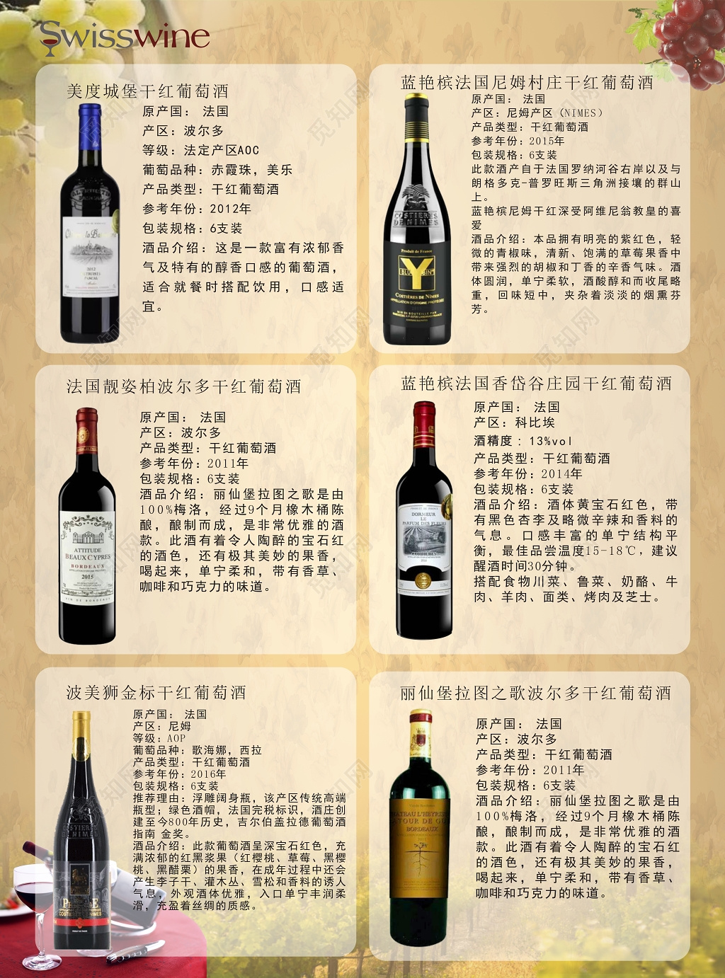 高端酒品宣传单