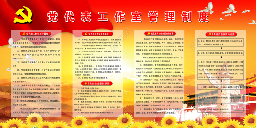 党代表工作室管理制度工作管理制度天安门制度牌
