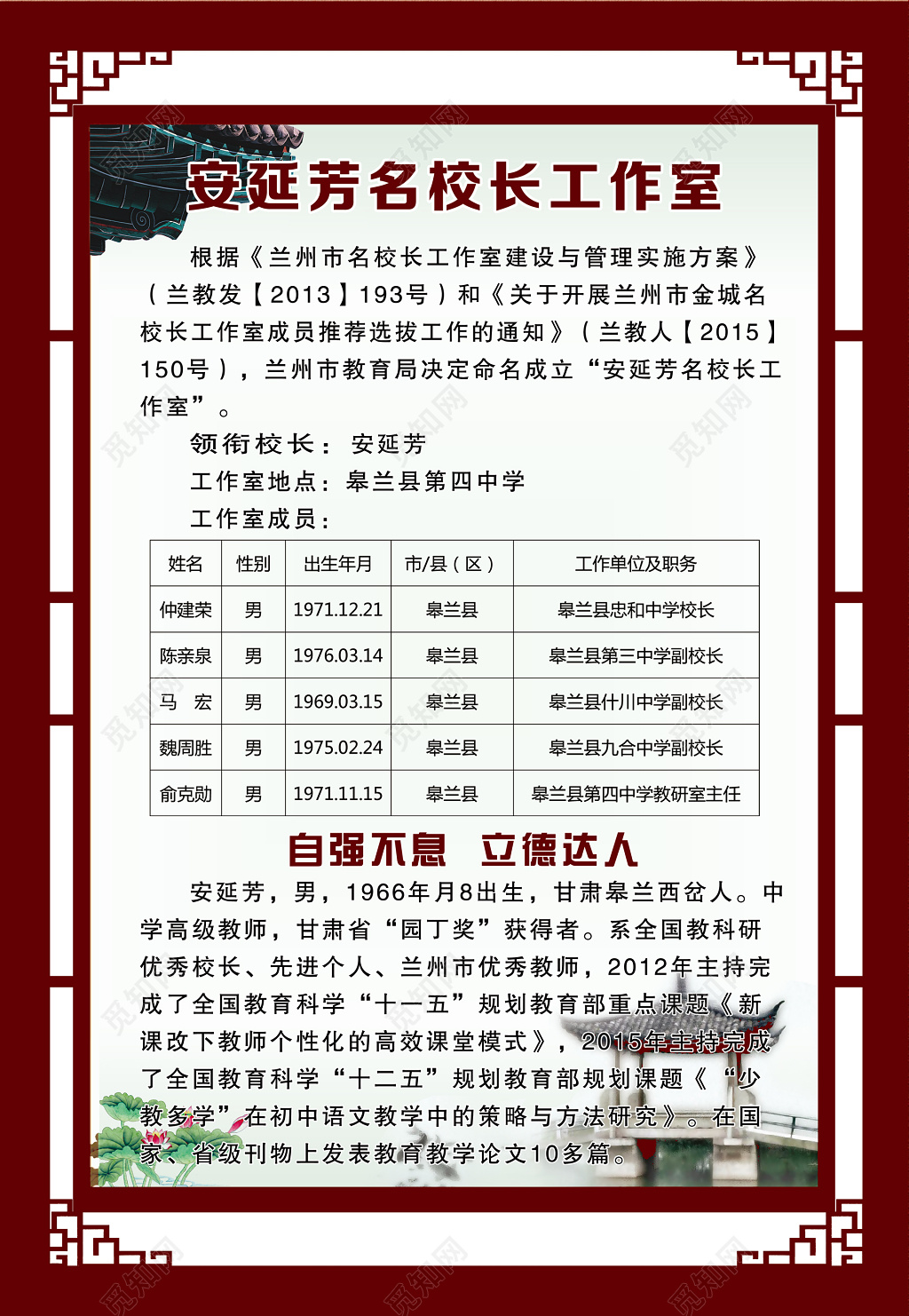 校长工作室工作管理制度公司工作制度古风长亭制度牌