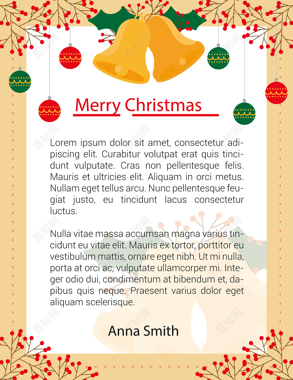 蓝色背景简约圣诞树圣诞糖果圣诞季信纸设计