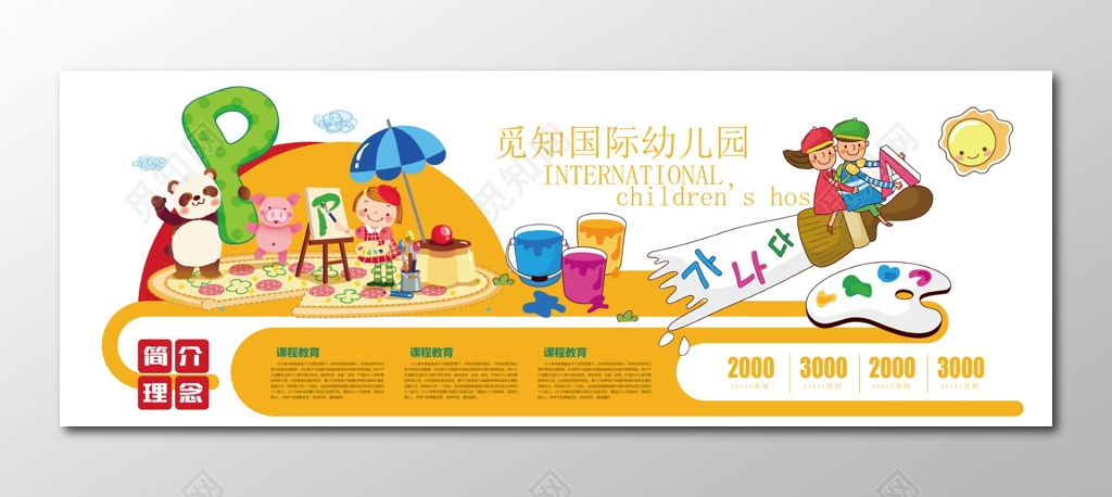 幼儿园办学理念幼儿园简介展板
