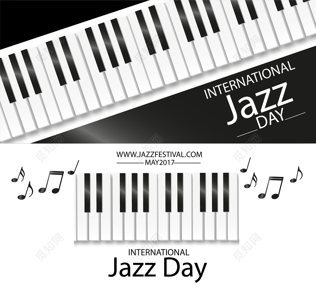 internationaljazzday钢琴比赛钢琴大赛海报