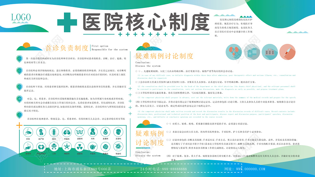 首诊负责制度疑难病例讨论制度医院核心制度牌