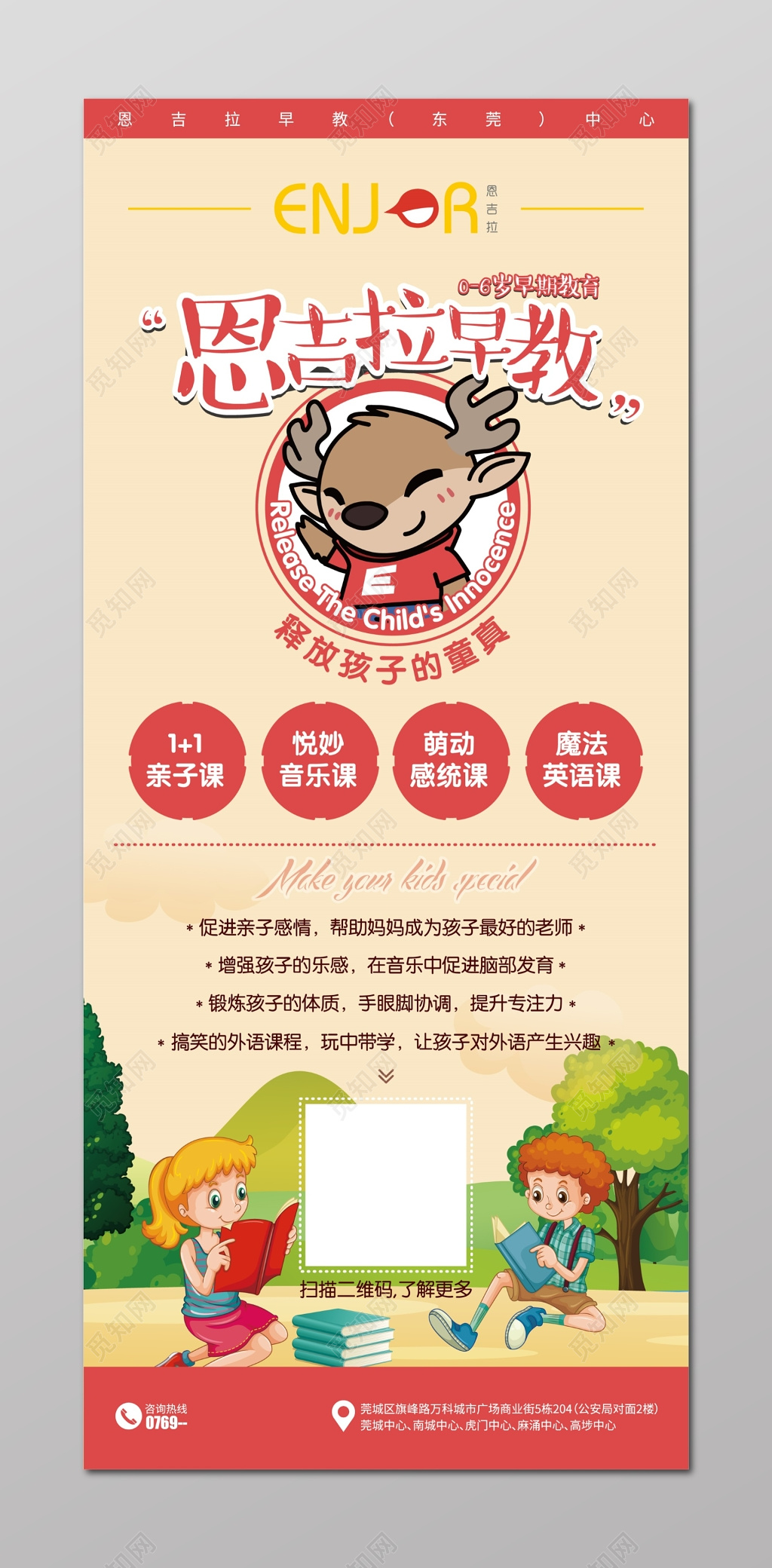 早教培训学前教育招生06岁早期教育宣传海报