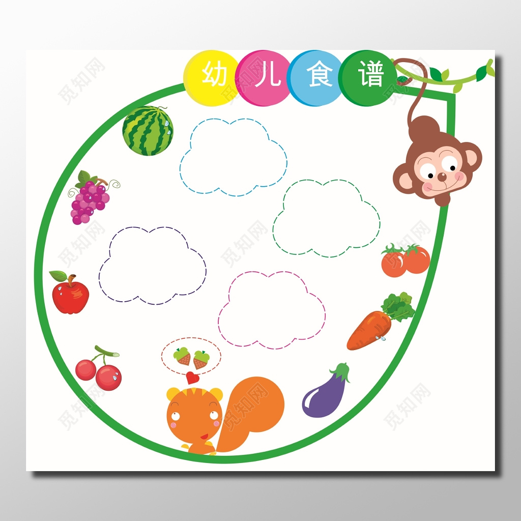幼儿食谱展板