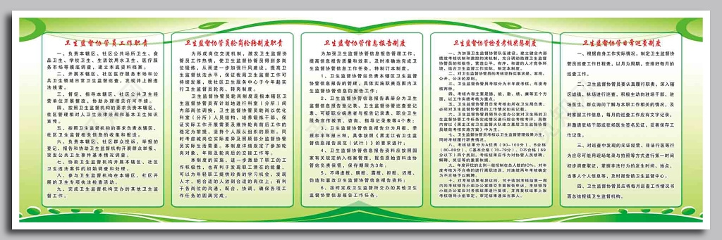 社区公共卫生管理制度牌