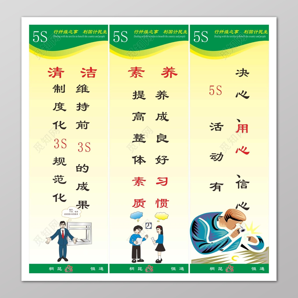 清洁素养用心5s管理制度宣传标语