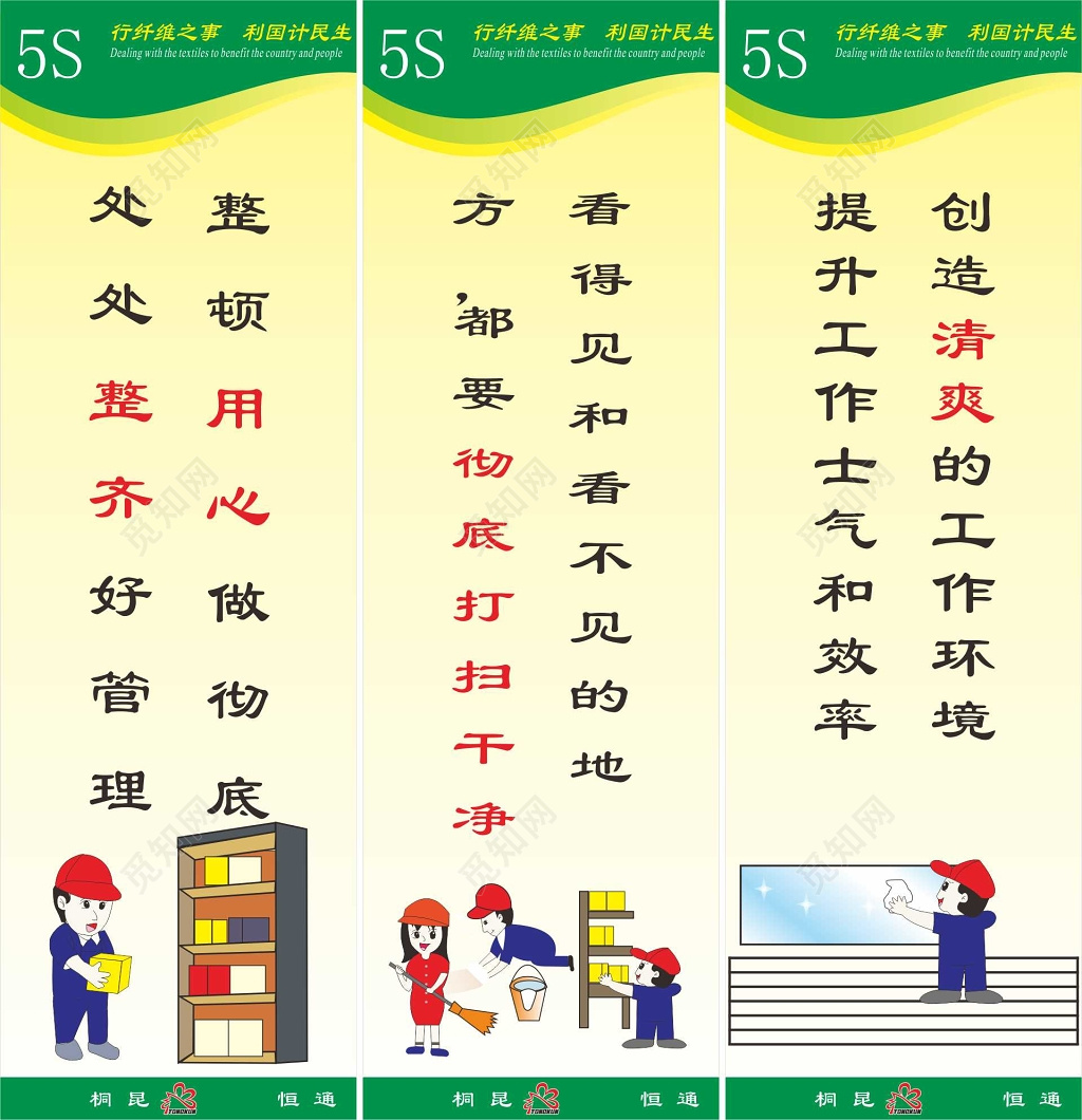 整齐清扫清风5s管理制度宣传标语