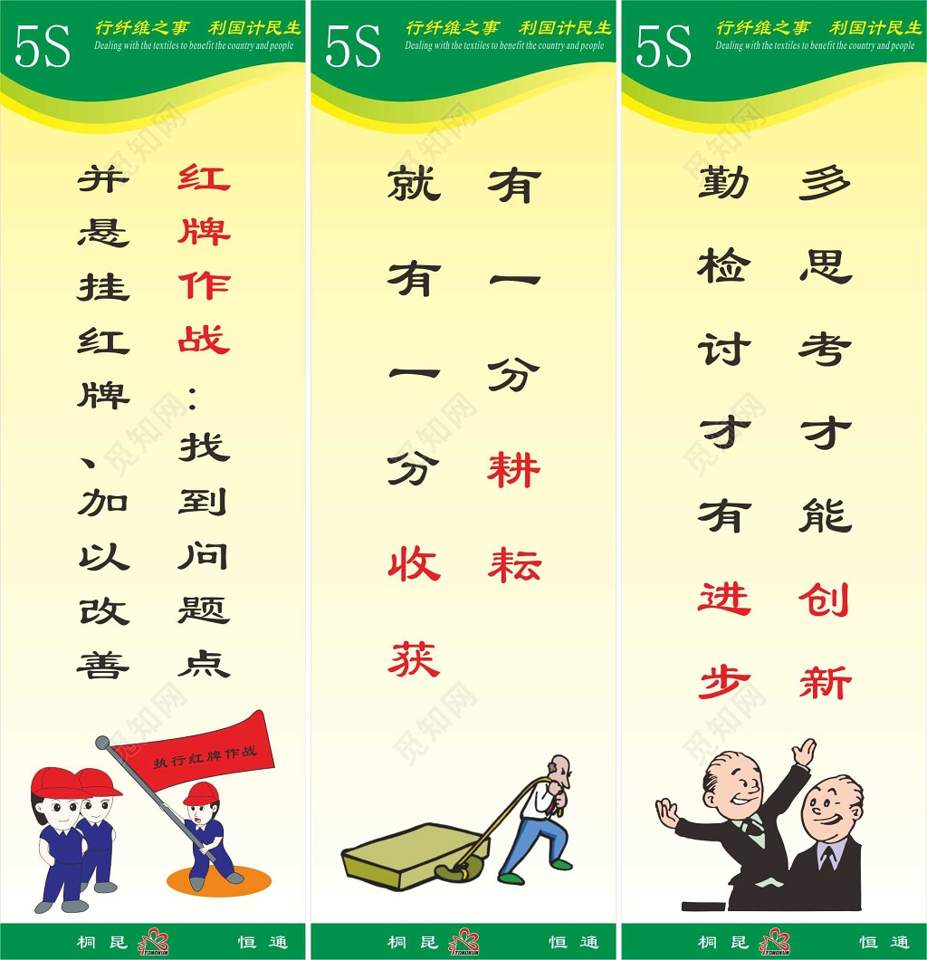 红牌作战收获进步5s管理制度宣传标语