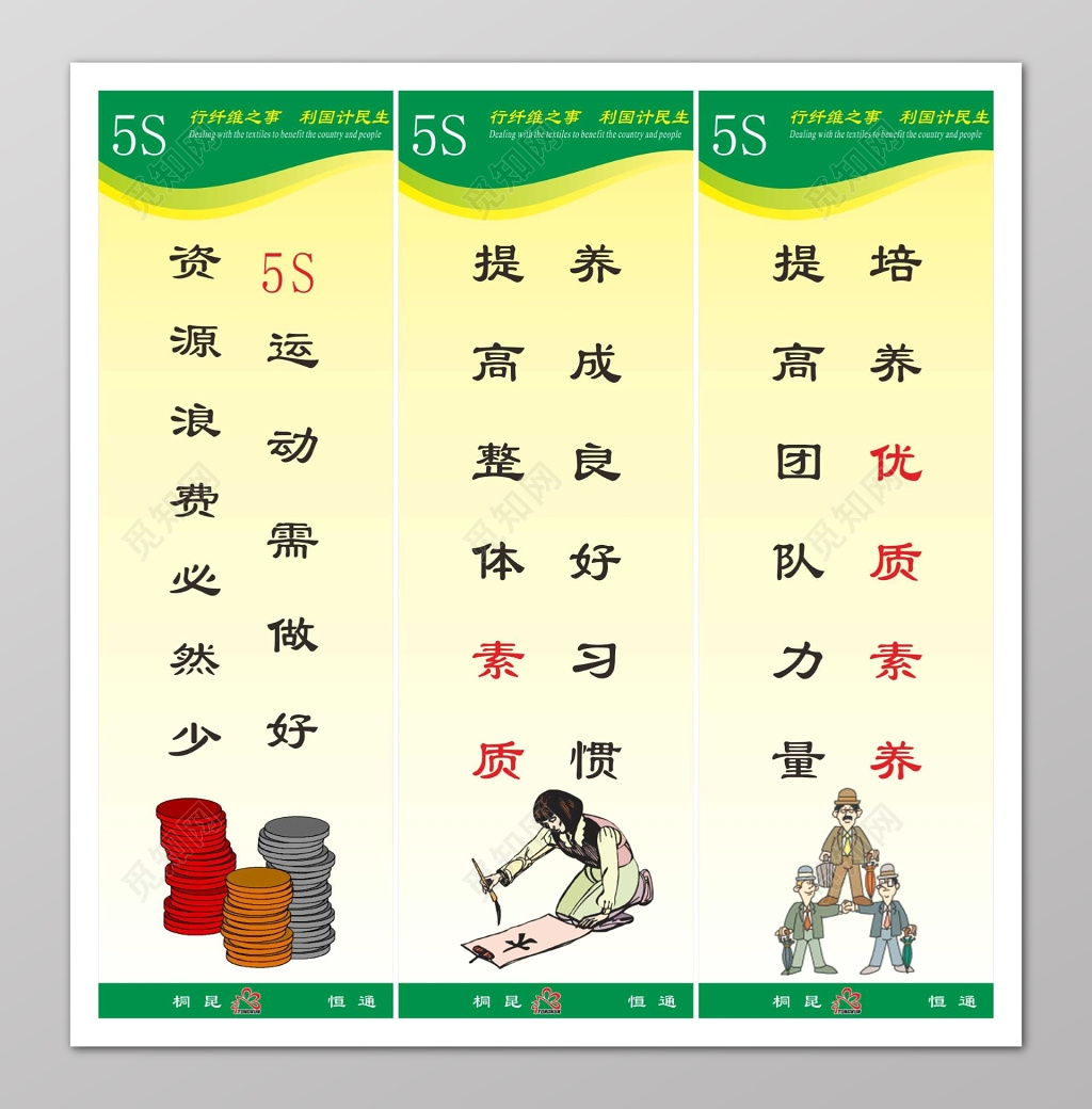 素质优质素养5s管理制度宣传标语