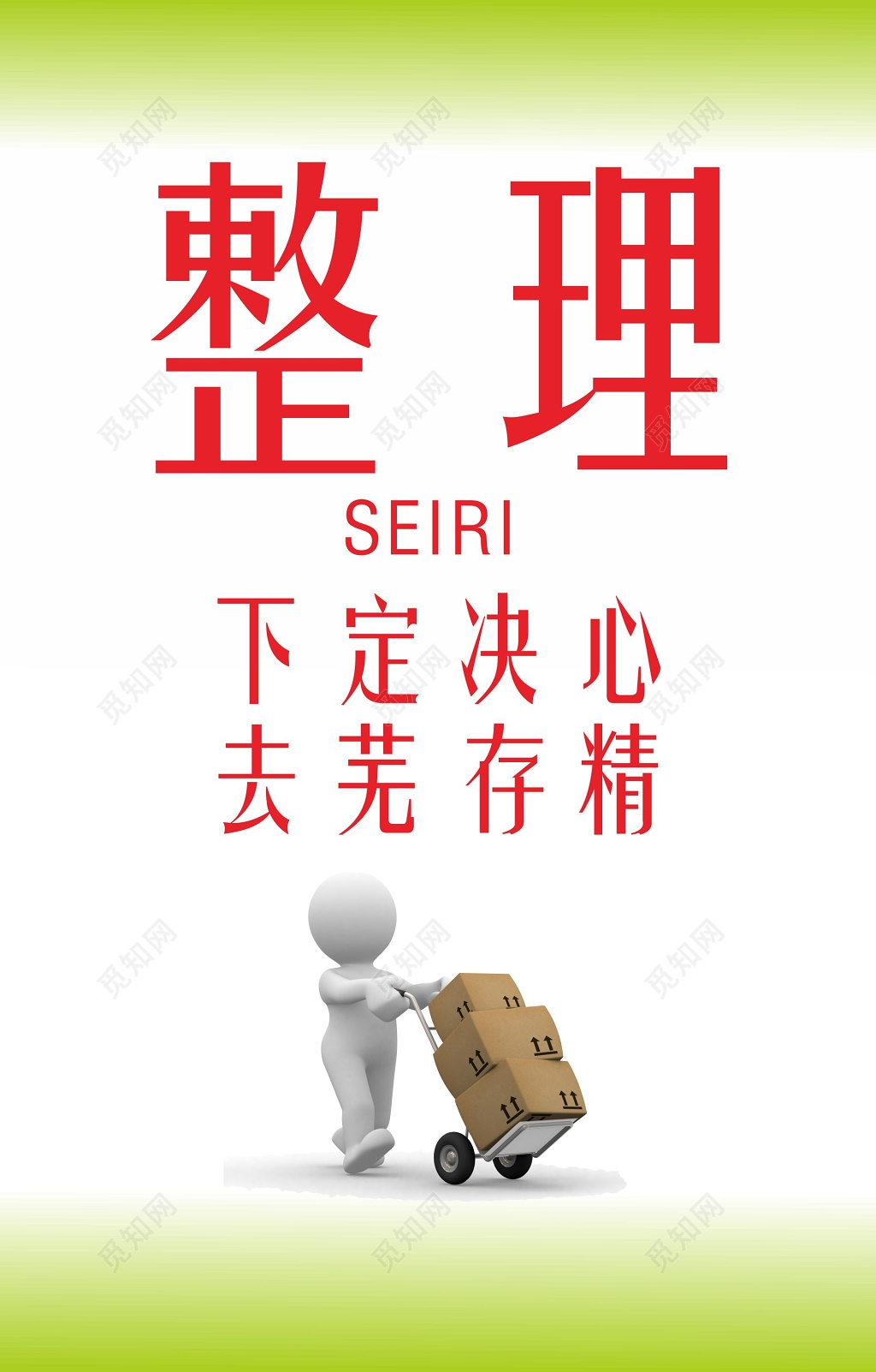 简约整理6s管理制度文化海报