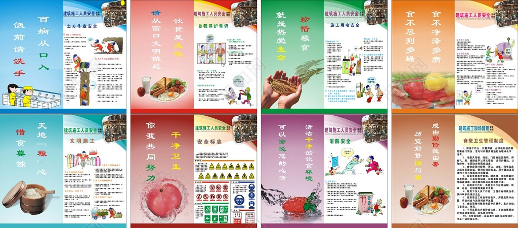 建筑施工人员安全管理制度牌及饮食文化饮食标语
