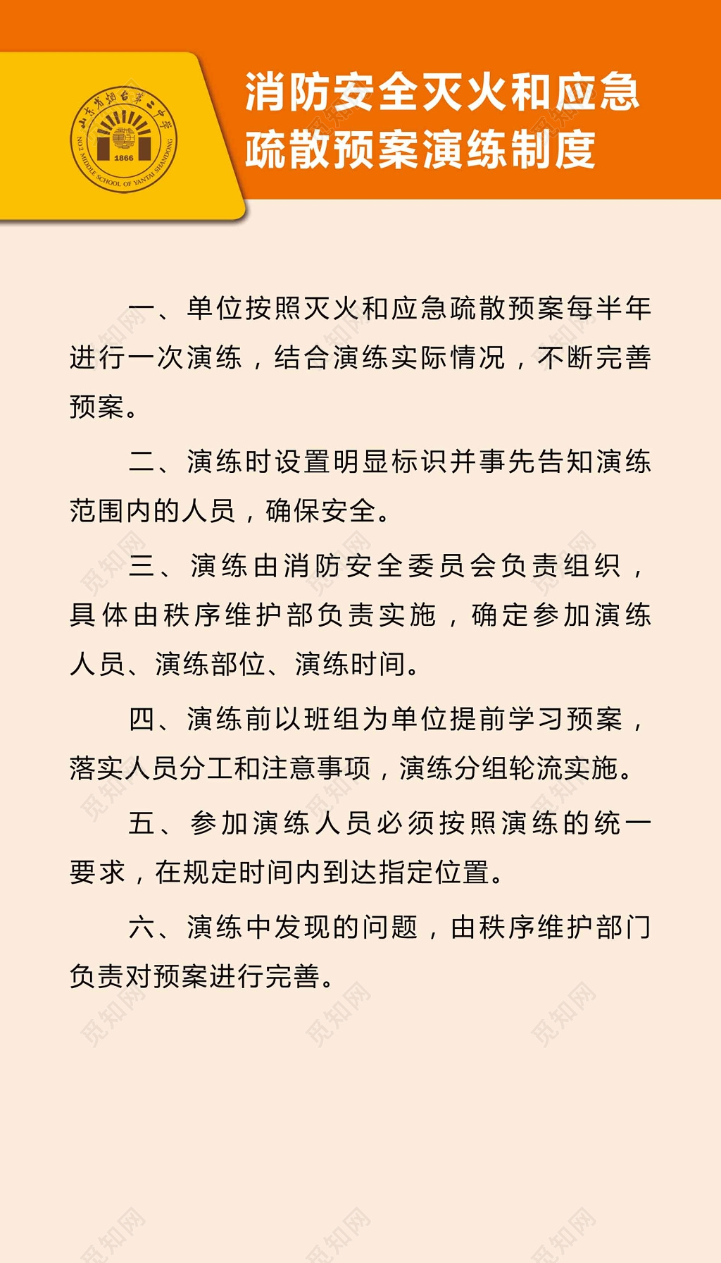 消防安全灭火和应急疏散预案演练消防安全防范制度牌