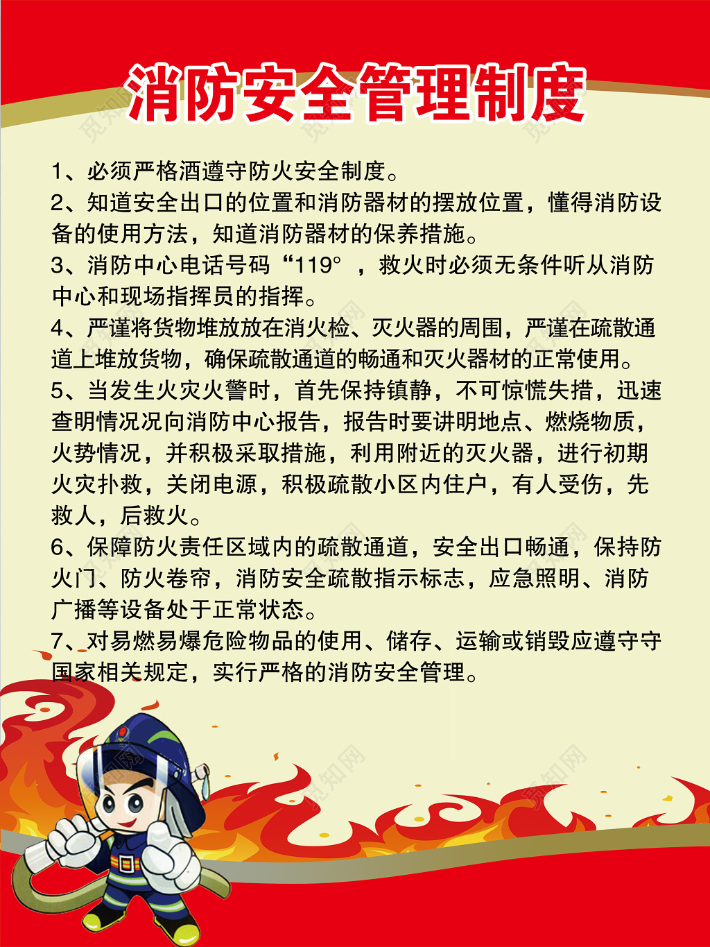 消防安全管理制度消防安全制度安全防范制度牌