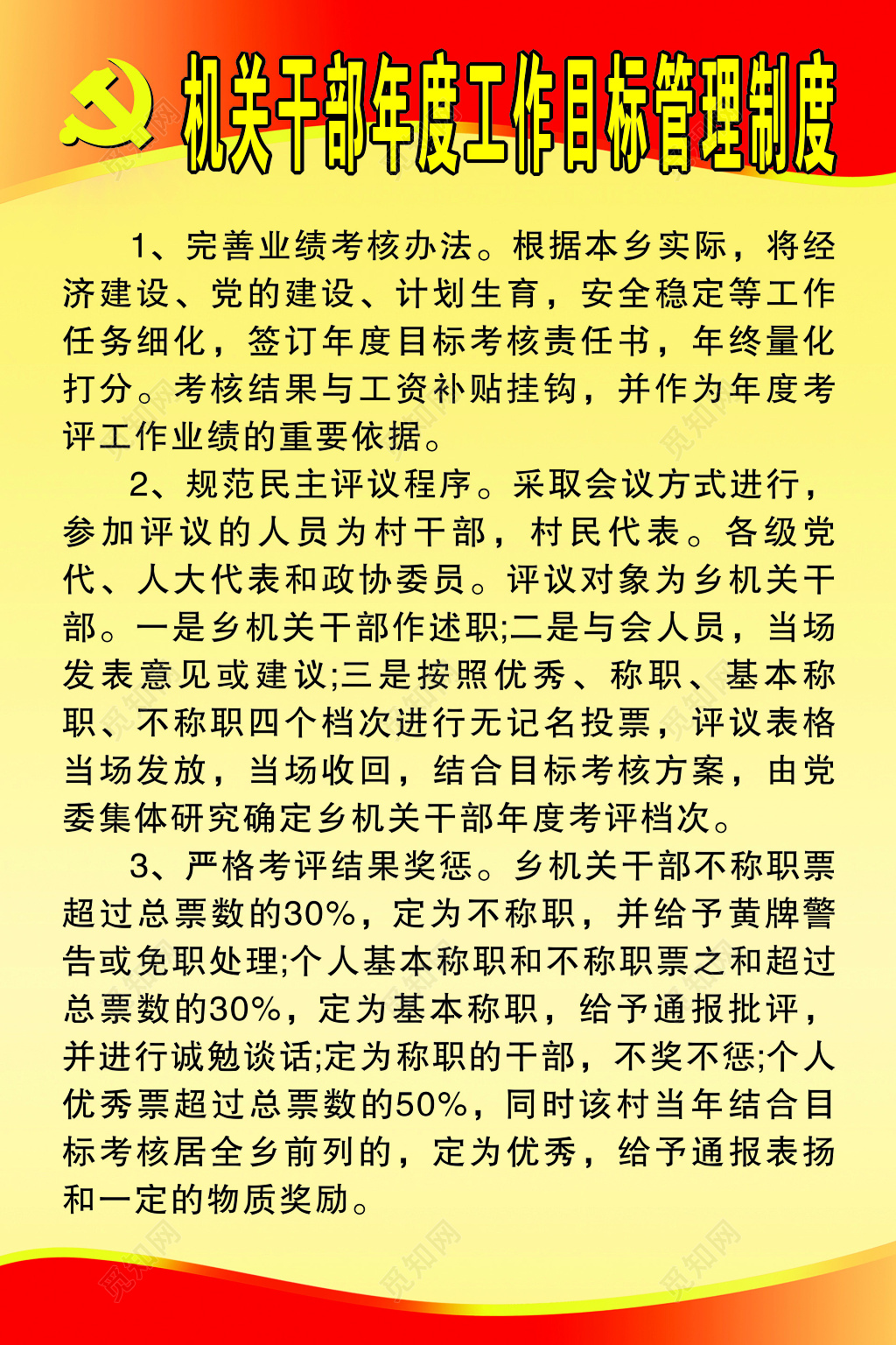 机关部门管理制度牌