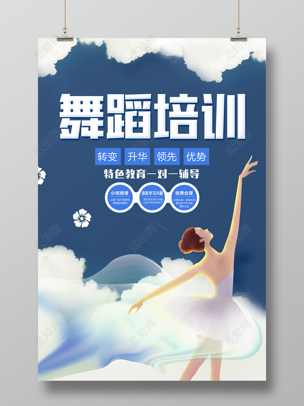舞蹈教育培训中心招生宣传海报