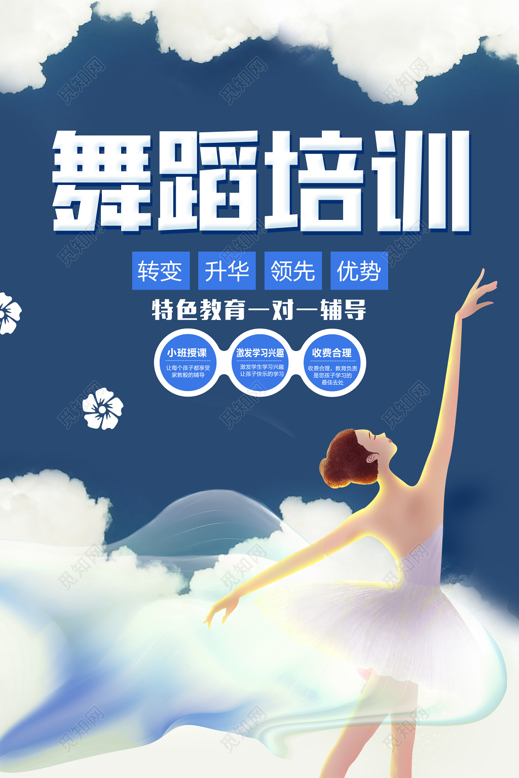 舞蹈教育培训中心招生宣传海报