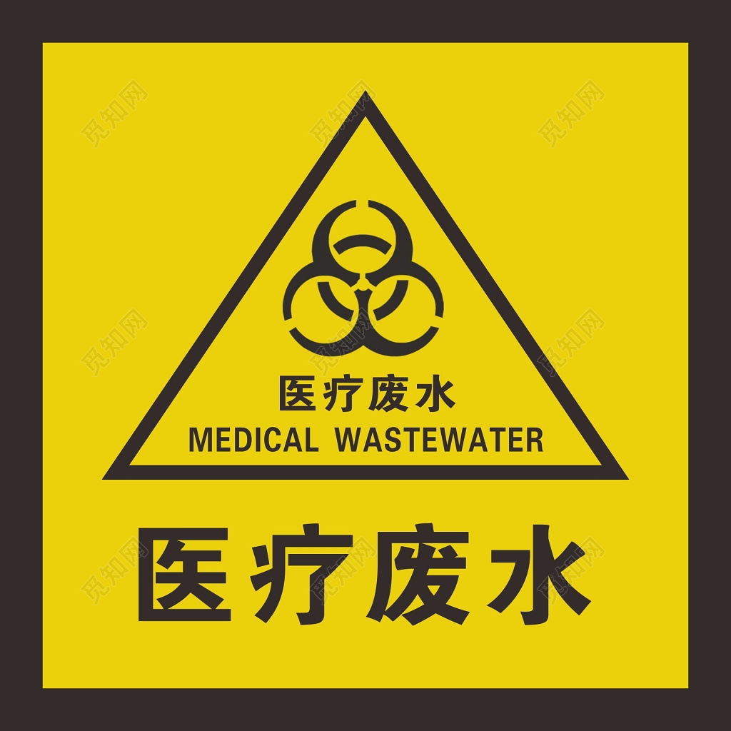 诊所医院医疗废水废物处理标志海报