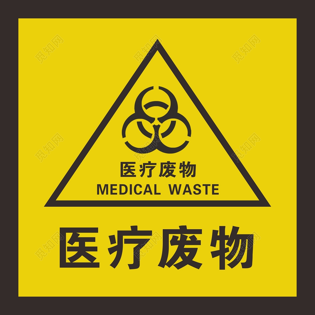 诊所医院医疗废水废物处理标志海报