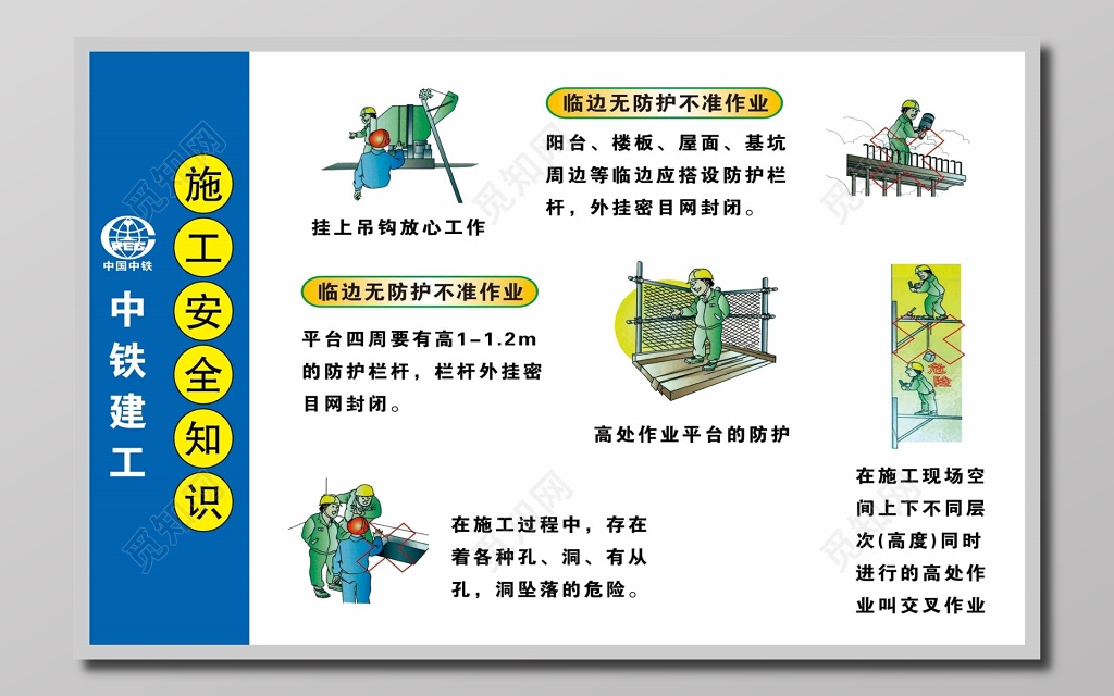 施工安全知识安全生产宣传苏雅白宣传栏