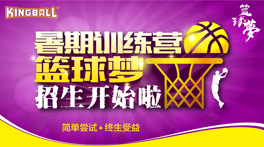 篮球梦暑期训练营培训招生海报