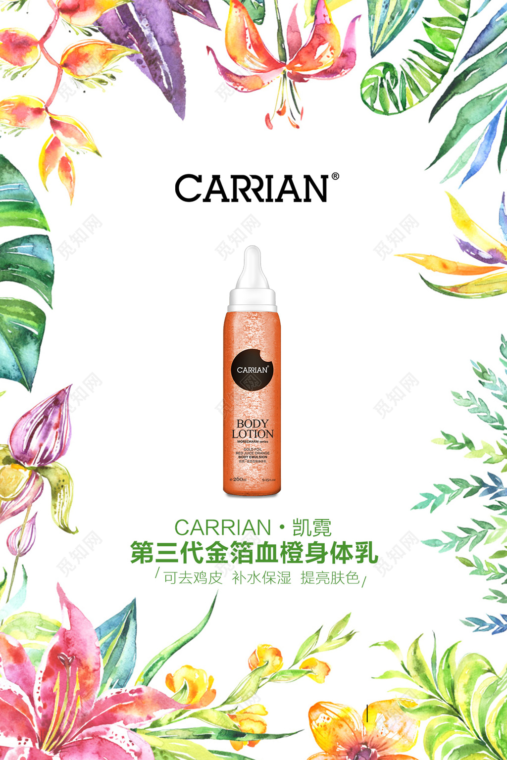 身体乳补水保湿提亮肤色化妆品化妆美容彩妆海报模板