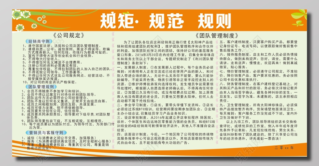 公司团队管理制度海报