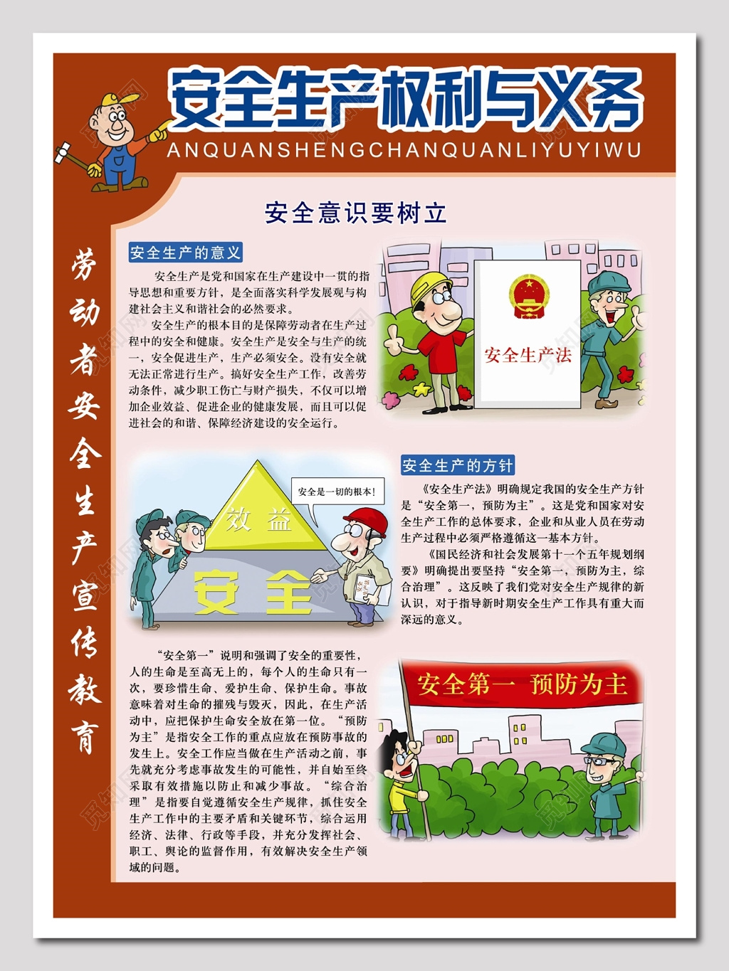 劳动者安全生产教育宣传栏