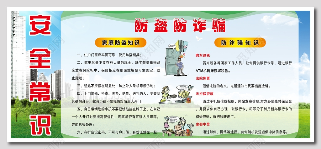 安全常识宣传栏