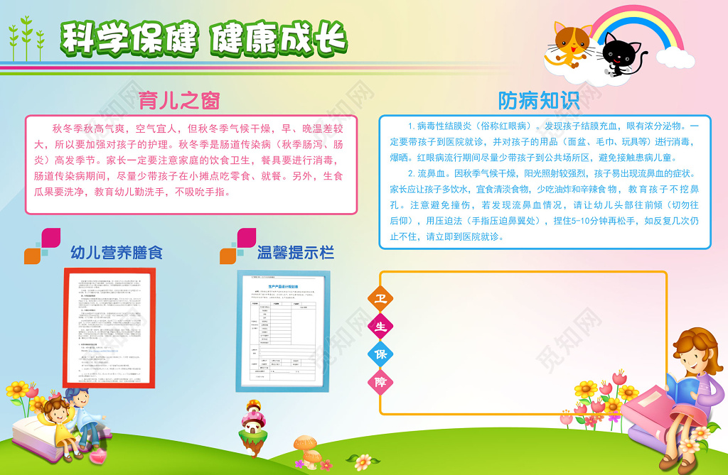 科学保健知识宣传栏