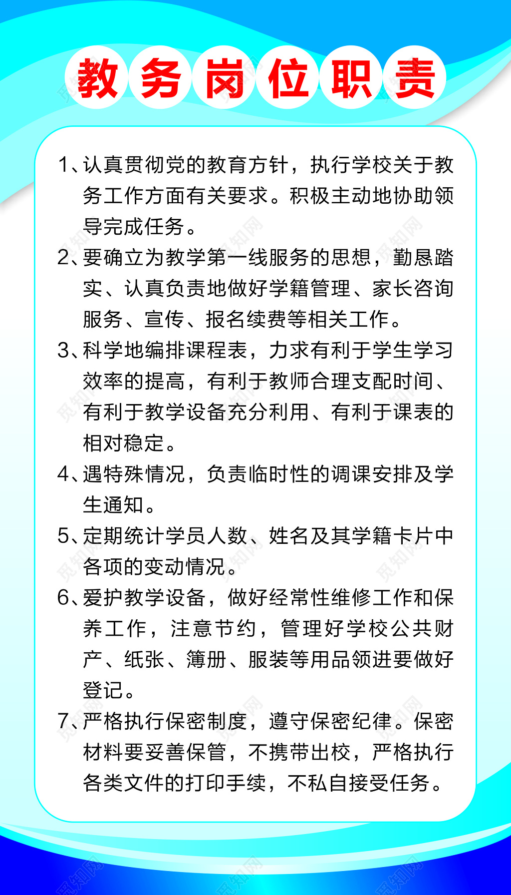 学校教室管理制度牌