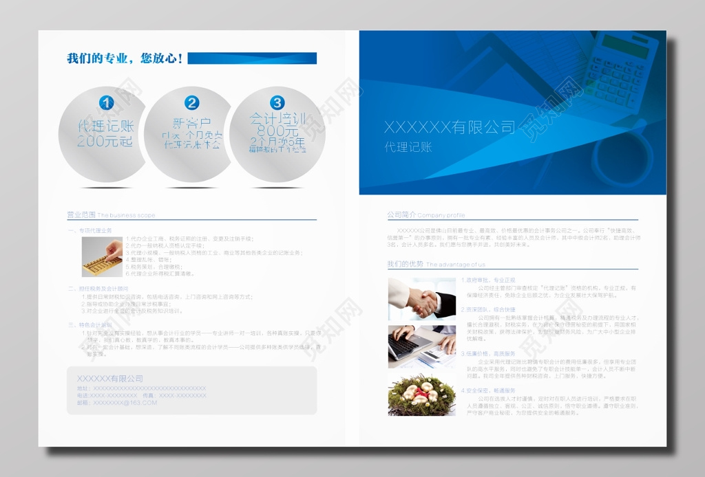 企业专业代理服务宣传单