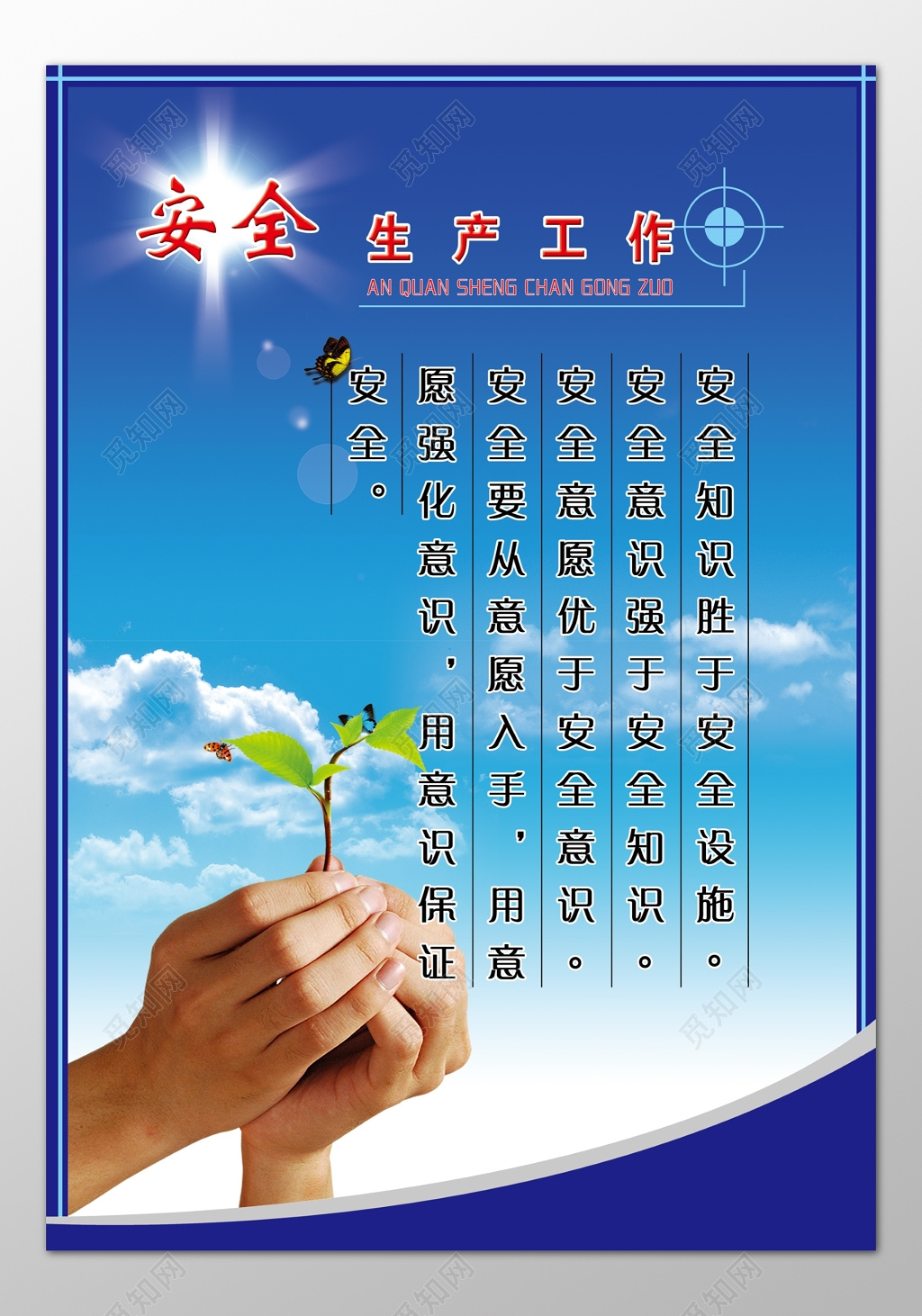 安全生产工作有效安全管理安全制度蓝色宣传栏