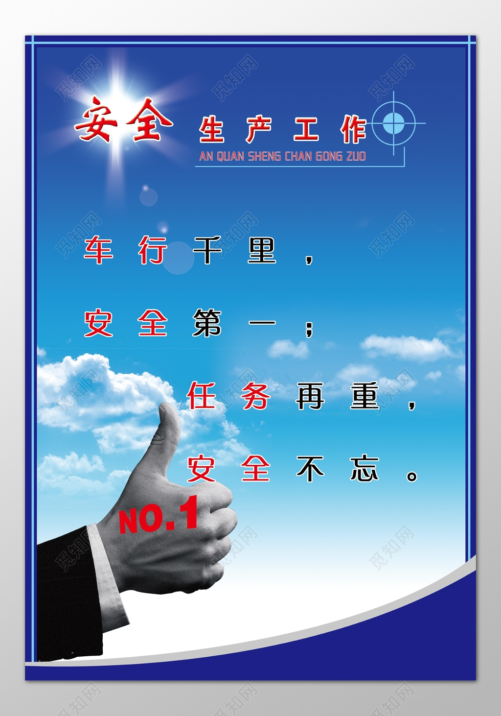 安全生产工作有效安全管理安全制度蓝色宣传栏