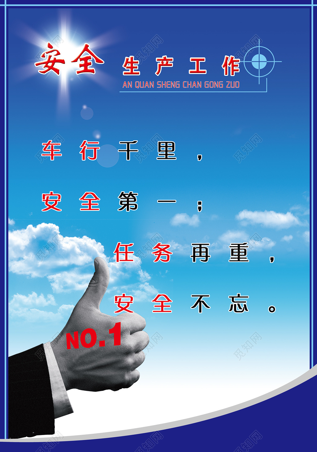 安全生产工作有效安全管理安全制度蓝色宣传栏