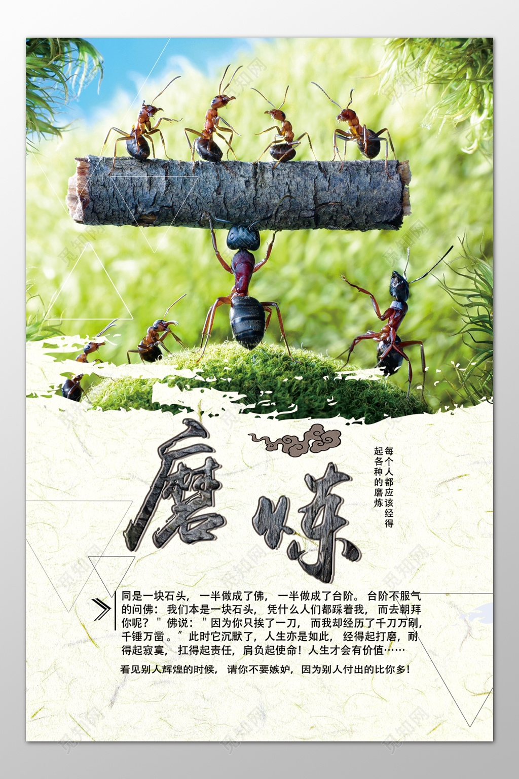 磨练每个人都应经受住磨练寓言故事宣传栏