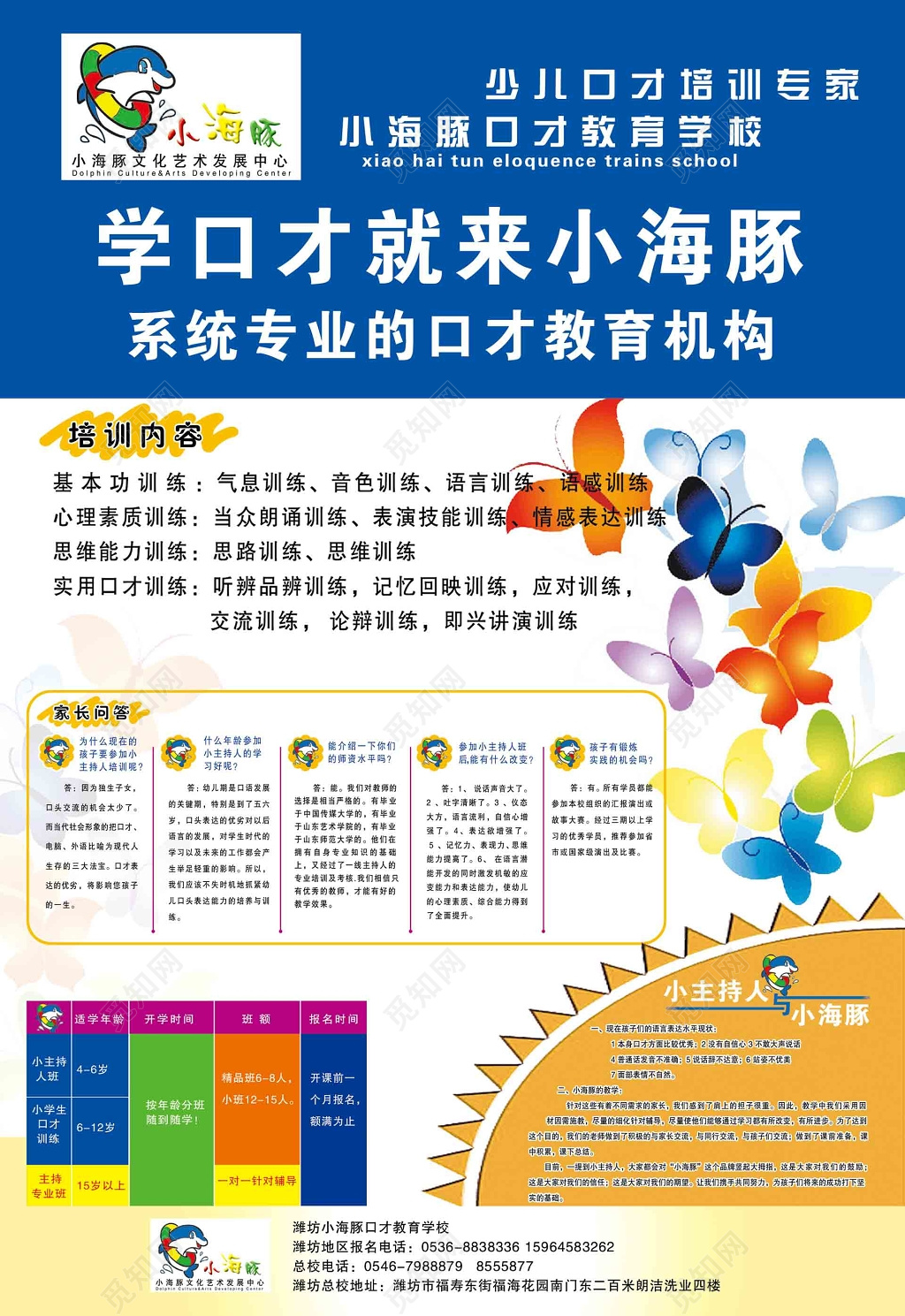学口才就来小海豚宣传单