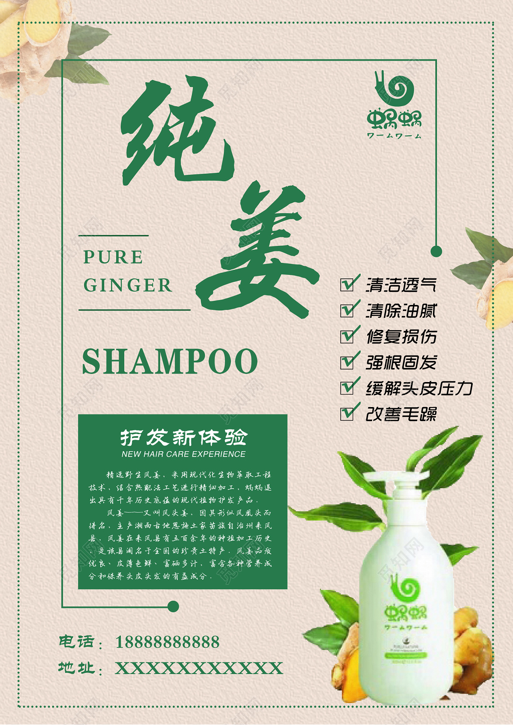 纯姜护发洗发水