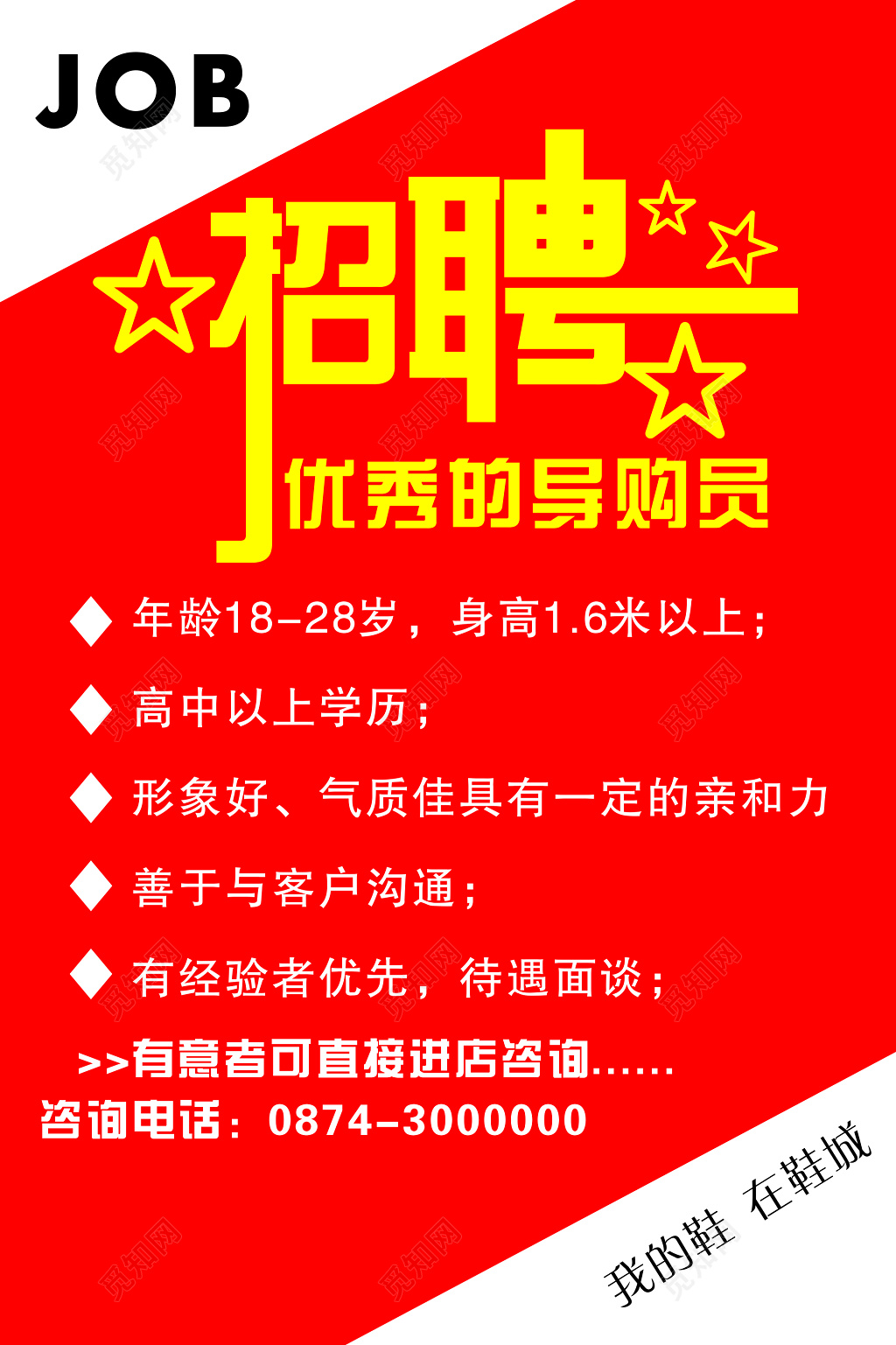 导购员招聘海报